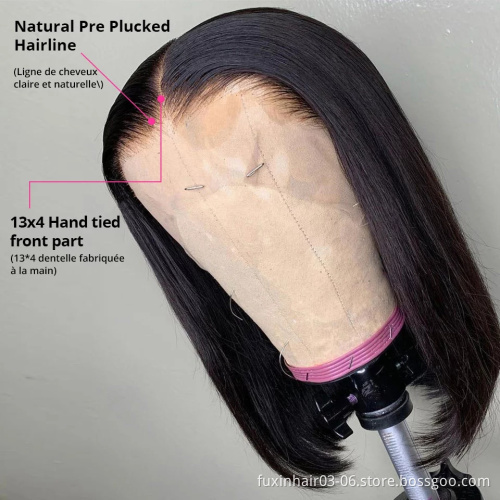 For Women Peruvian Human Hair Lace Front Wigs Boy Cut Short Bob Glueless Hd Thin Film Lace Frontal Bob 8 Inch Wholesale Vendors